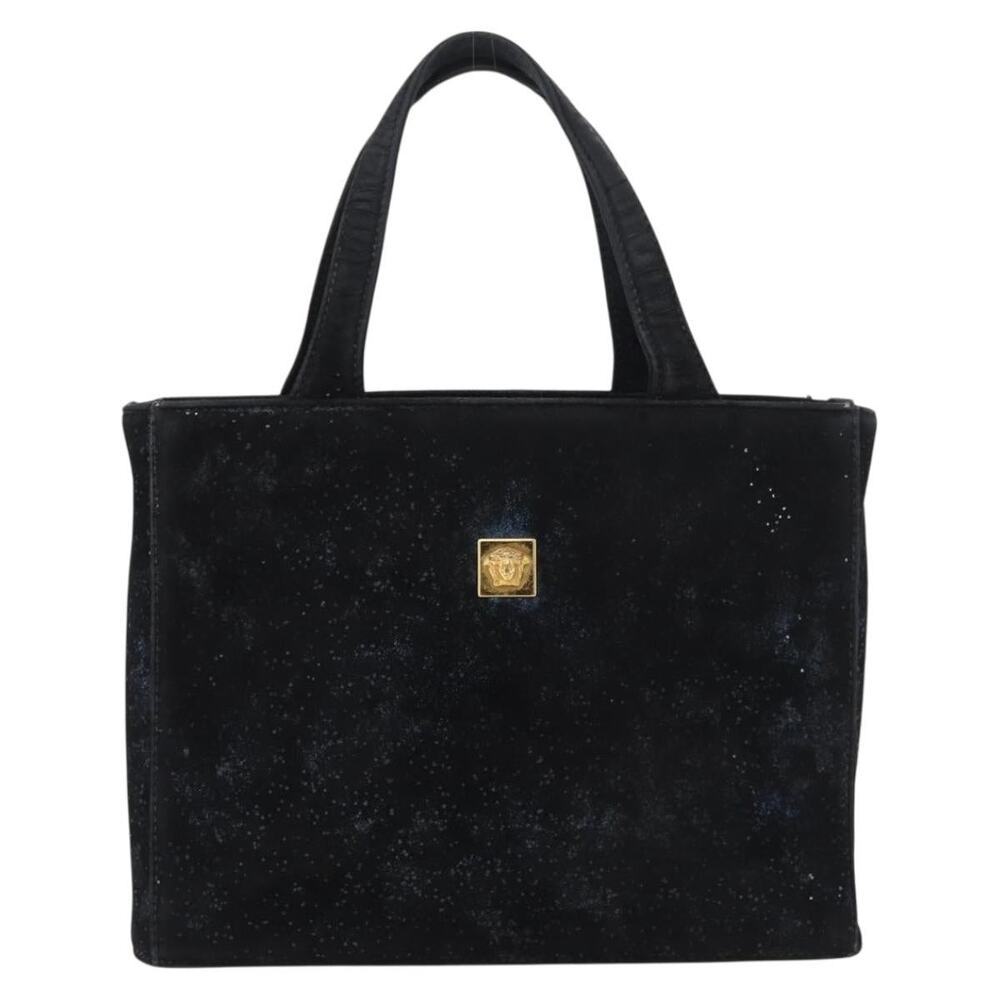 Gianni Versace Suede By Night Handbag Black